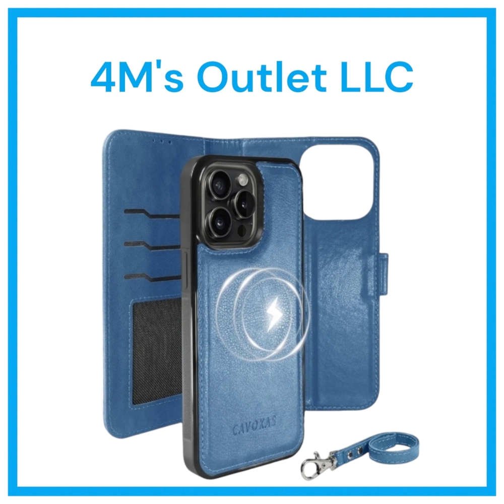 iPhone 15 Pro Wallet Case with Card Holder, Detachable Strong Magnetic Leather